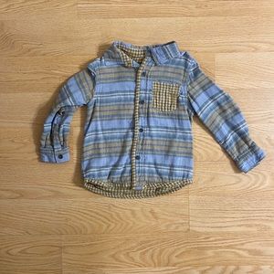 Silver/Gray/Yellow Button Down Shirt